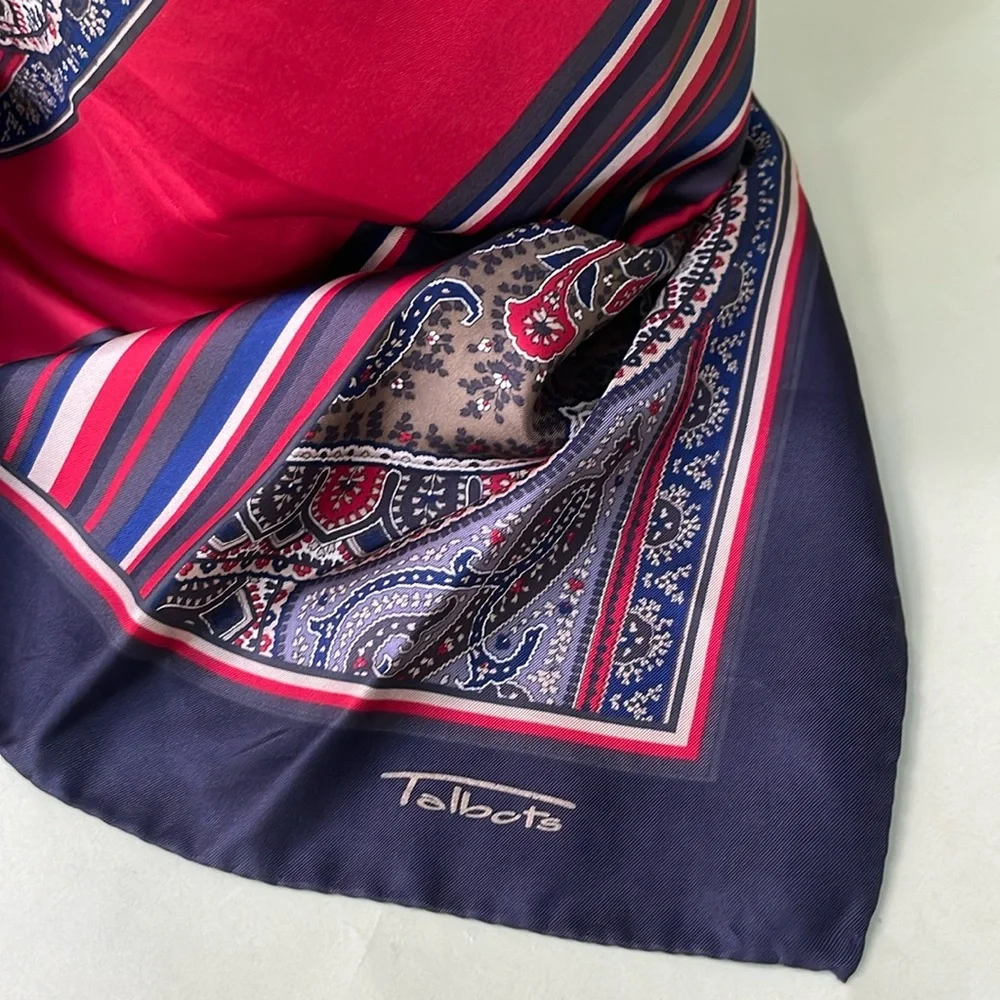 Vintage multicolored Talbots silk scarf